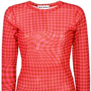 MOLLY GODDARD
checked fitted blouse